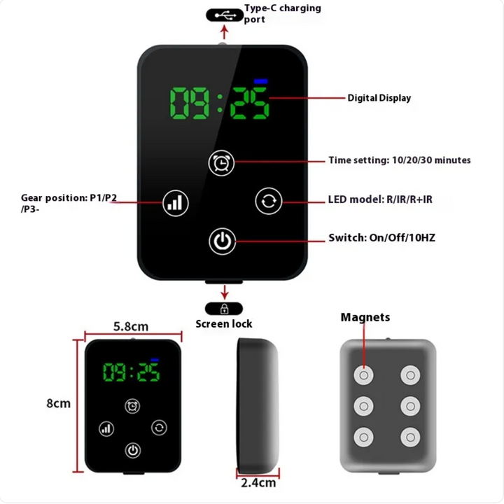 Infrared Knee Pain Relief Massager with Red Light Therapy